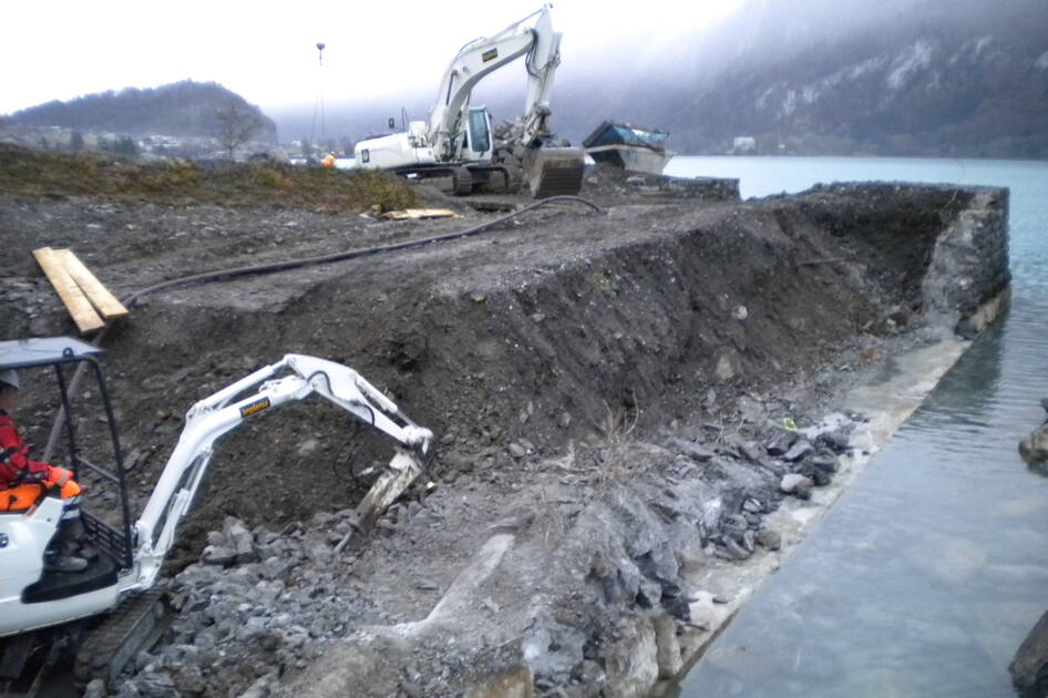 Quai Brienz Hafen Ländte – Wasserbau – Ribuna AG Interlaken